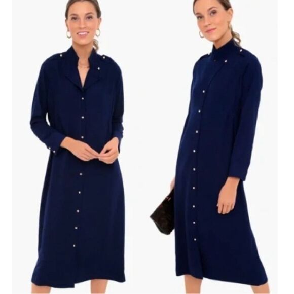 NWOT Pomander Place Admiral Blue Anderson Dress, Med $198 - Picture 2 of 11